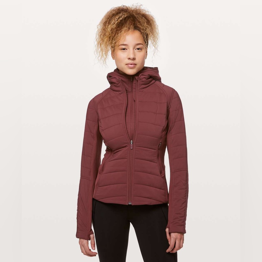 Lululemon Athletica Extra Mile Jacket in savanna size6